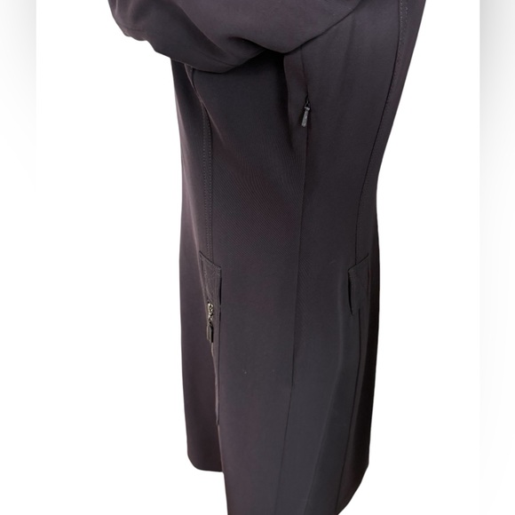 Worth 8 Petite Dark Brown Half Zip Dress ￼ - Picture 7 of 9